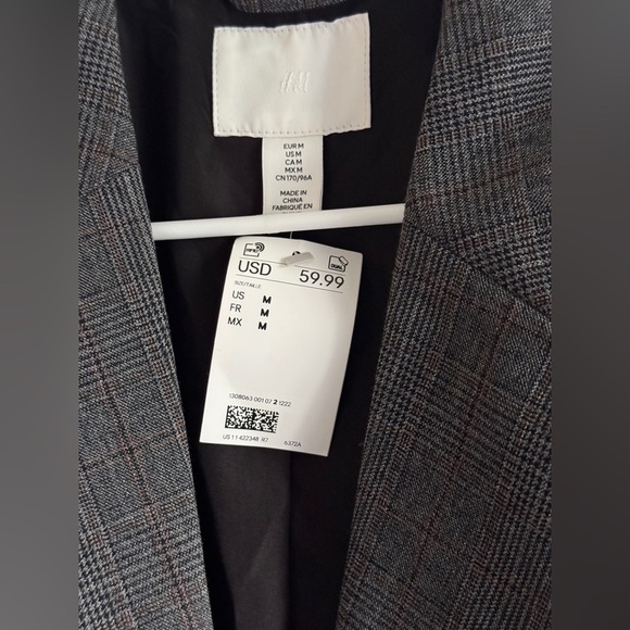 H&M Charcoal Checkered Blazer and Skirt Set - Picture 7 of 13
